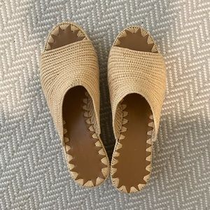 CARRIE FORBES Karim raffia platform sandals